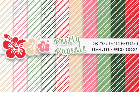 10 Striped Digital Paper Backgrounds: Effortless Pattern Design