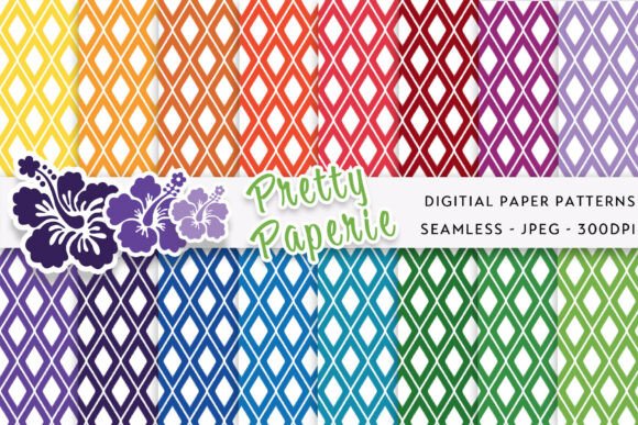 16 Ikat Digital Paper Backgrounds: A Designer's Toolkit