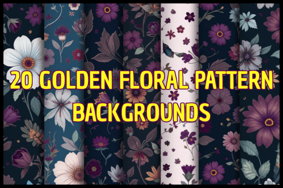 20 Golden Floral Pattern Backgrounds: Luxury for Your Designs