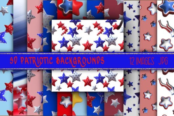 3D Seamless Patriotic Backgrounds: Dazzling Visuals for Independence Day