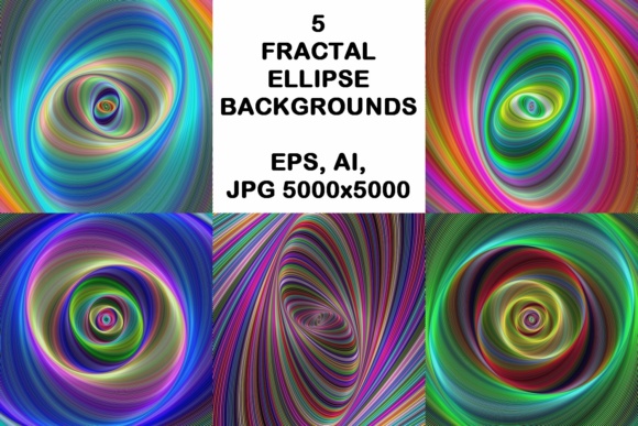 5 Fractal Ellipse Backgrounds for Modern Branding