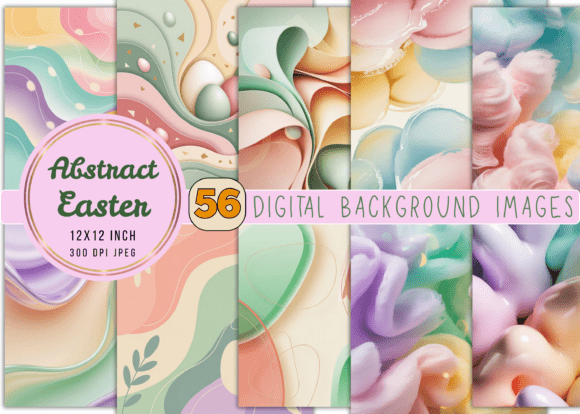 Abstract Art Easter Digital Backgrounds: Beyond the Egg Hunt