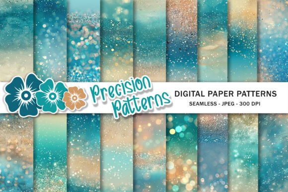 Aqua Beige Glitter Gradient Backgrounds: Elevating Your Digital Creations