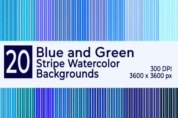 Blue Green Watercolor Stripe Backgrounds: A Guide to Calming Design