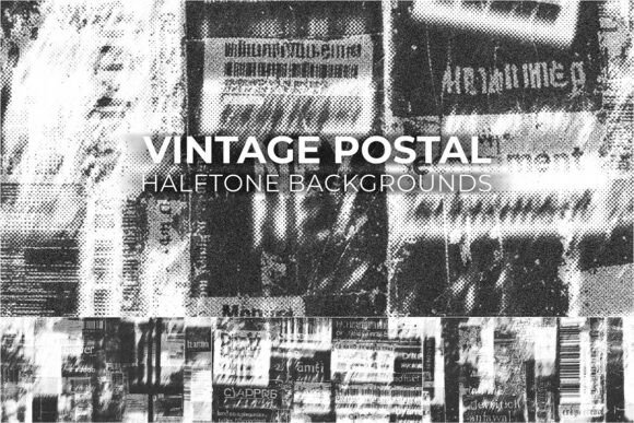 Create Authentic Retro Vibes with Vintage Postal Halftone Backgrounds