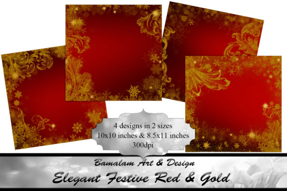 Elegant Red & Gold Christmas Backgrounds for Festive Designs