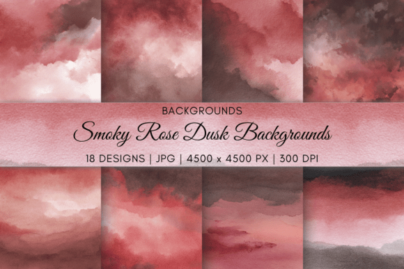 Embrace Atmospheric Depth with Smoky Rose Dusk Backgrounds