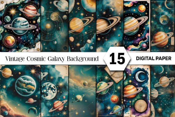 Explore the Allure of Vintage Cosmic Galaxy Backgrounds