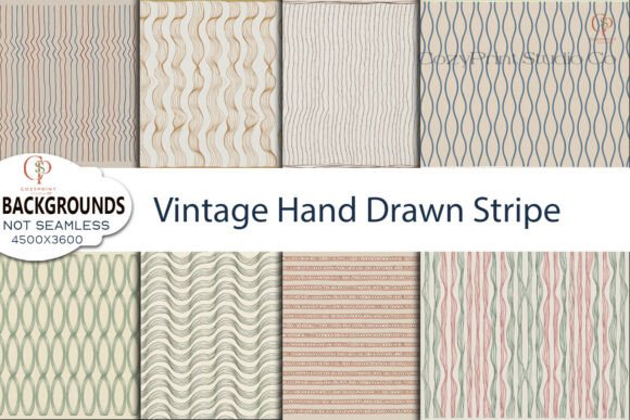 Hand-Drawn Stripes: Vintage Backgrounds for Creative Projects