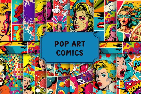 Pop Art Comics Backgrounds: Bold Design Assets