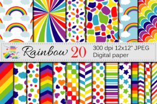 Unleash Vibrant Creativity with Rainbow Digital Paper Packs